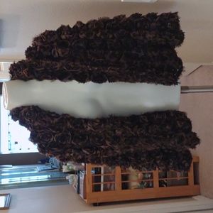 Weavz brown and black rose textured open jacket size large